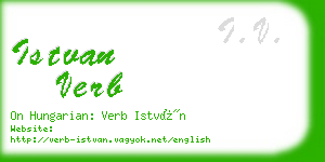 istvan verb business card